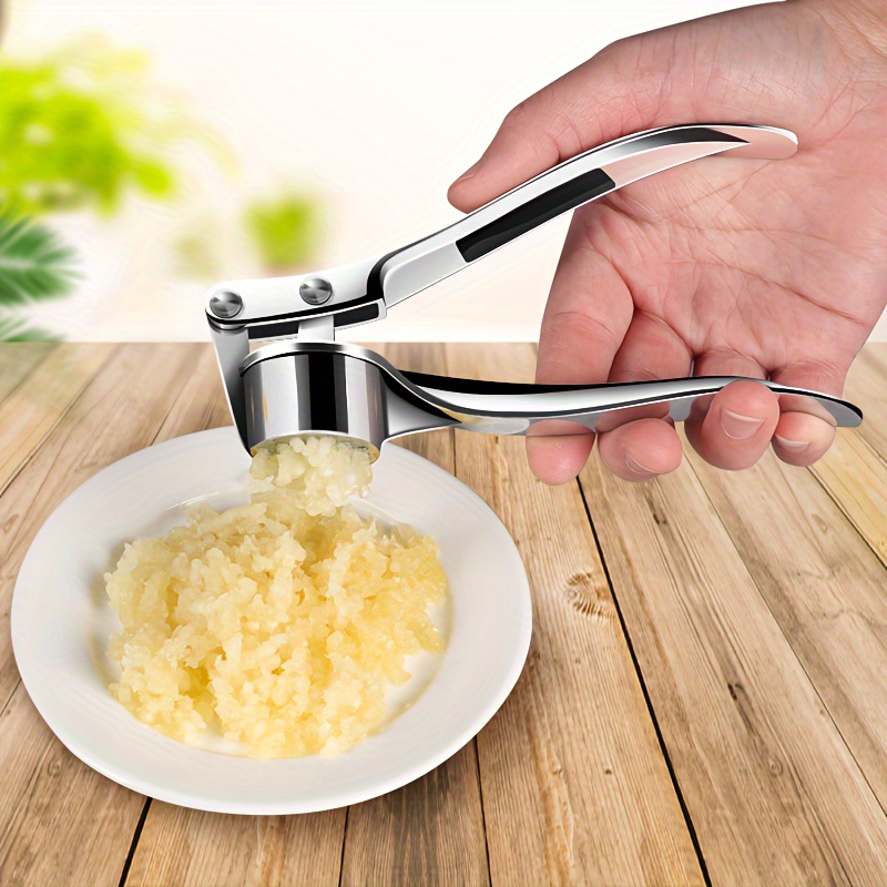 Metal Garlic Press Manually Crusher Handheld Ginger Kitchen - Temu