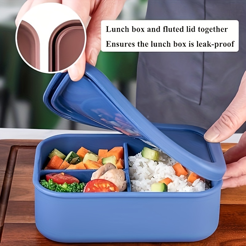 Silicone Leak-proof Bento Box, Microwave Safe Round Lunch Box, Lunch  Container - Temu