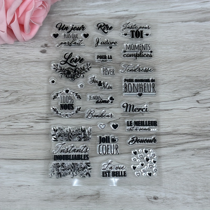 

1pc Transparent Rubber Seal Stamps Retro Rubber Clear Stamp For Cards Making Diy Scrapbooking Photo Journal Album Decoration Love Stamp