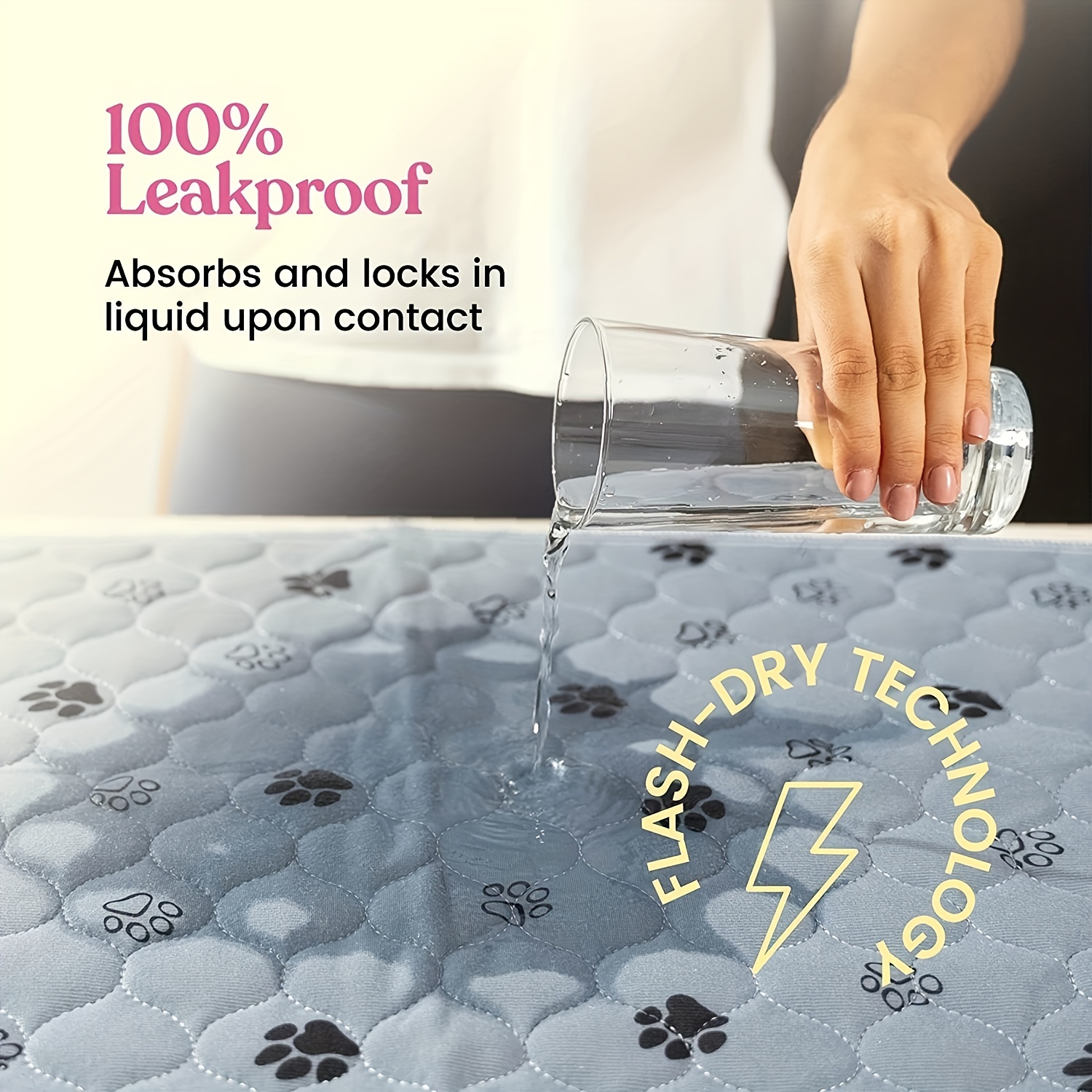 Washable Absorbent Pee Pads for Dogs - Reusable Puppy Training Pads
