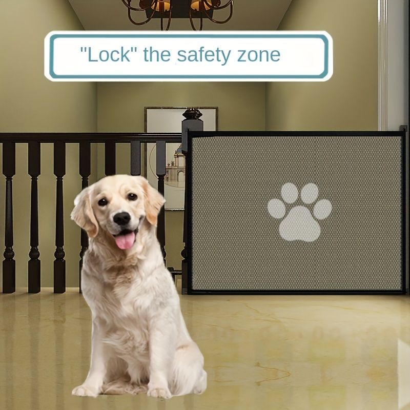 Puertas para perros para la casa, malla Puertas para bebés para escaleras  Puertas sin perforación Puerta para mascotas Puerta para cachorros Ortable  cerca de seguridad
