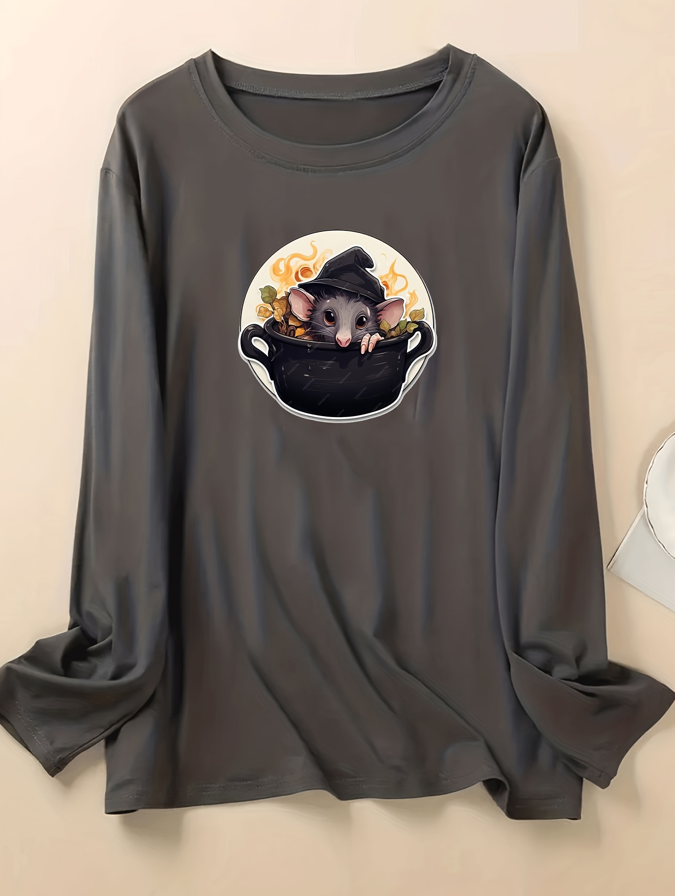 Women's Mouse Print Long Sleeve Lounge Top