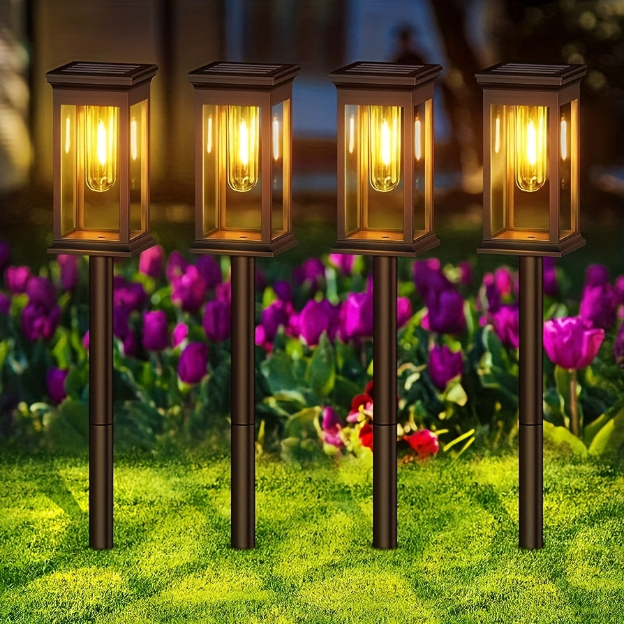  Bright Solar Landscape Lights, Solar Lights Outdoor Waterproof,  Solar Garden Lights for Yard, Lawn, Driveway : Tools & Home Improvement