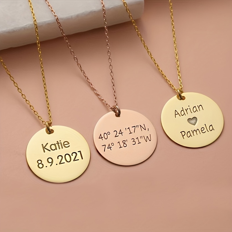 Personalised Family Names 3 Circles Necklace or Pendant With 