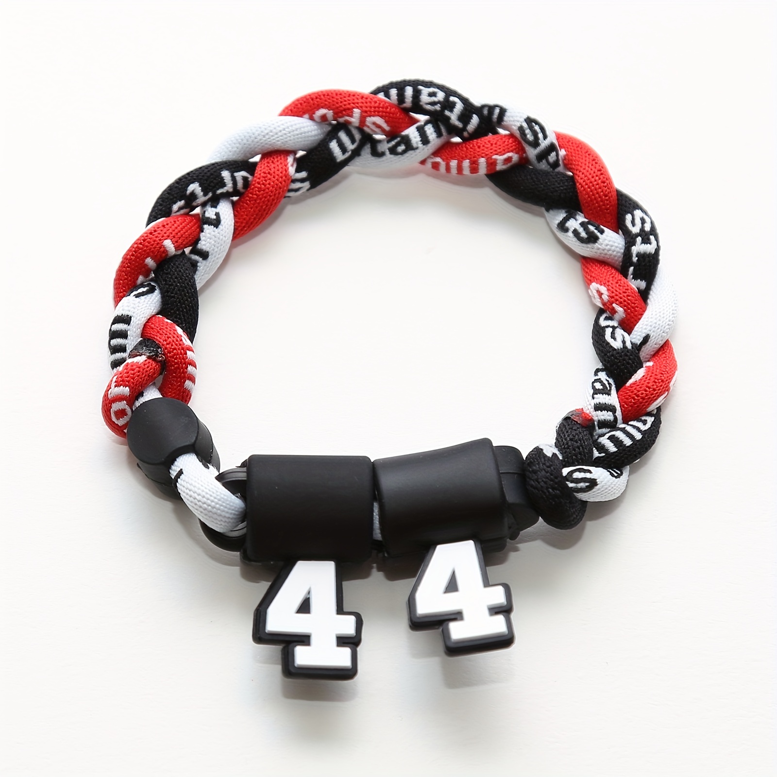   sporty style braided wristband fashion rope woven bracelet for sports fans souvenirs