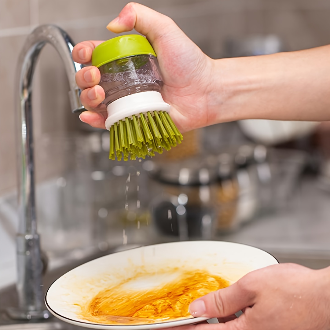 Soap Dispensing Palm Brush and Stand