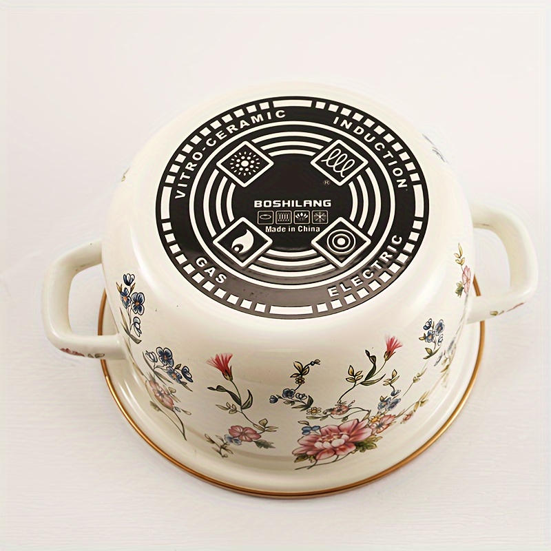 Soup Pot Enamel Thickened Double Ear Soup Pot - Temu