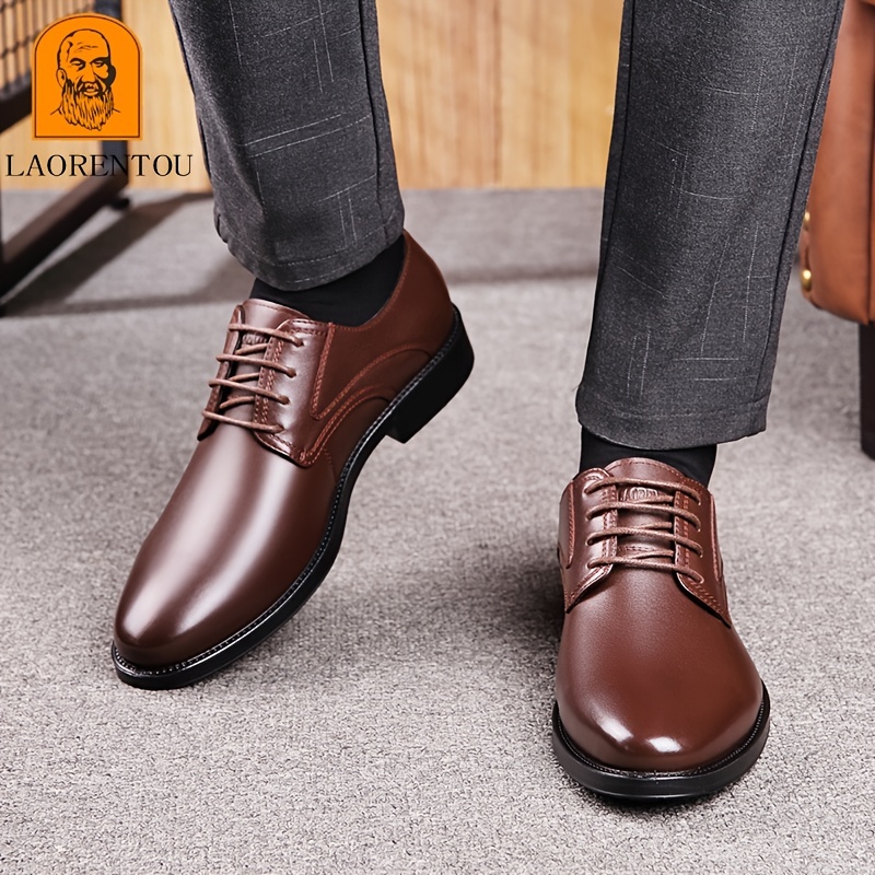 Zapato Hombre Vestir Cordón Negro Marron - 100% Cuero