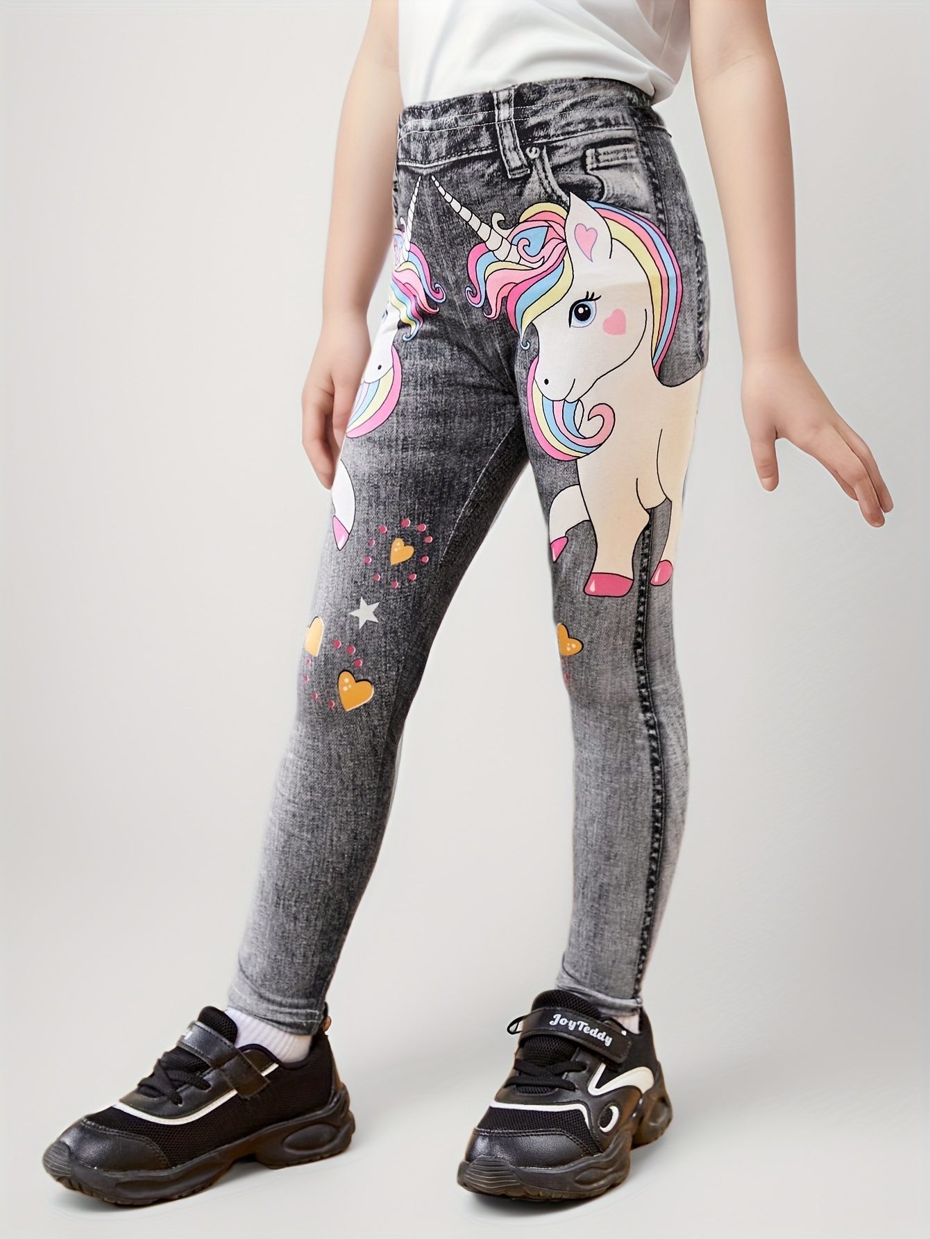 Toddler Girls Cute Cartoon Elephant Rainbow Graphic Leggings - Temu Canada