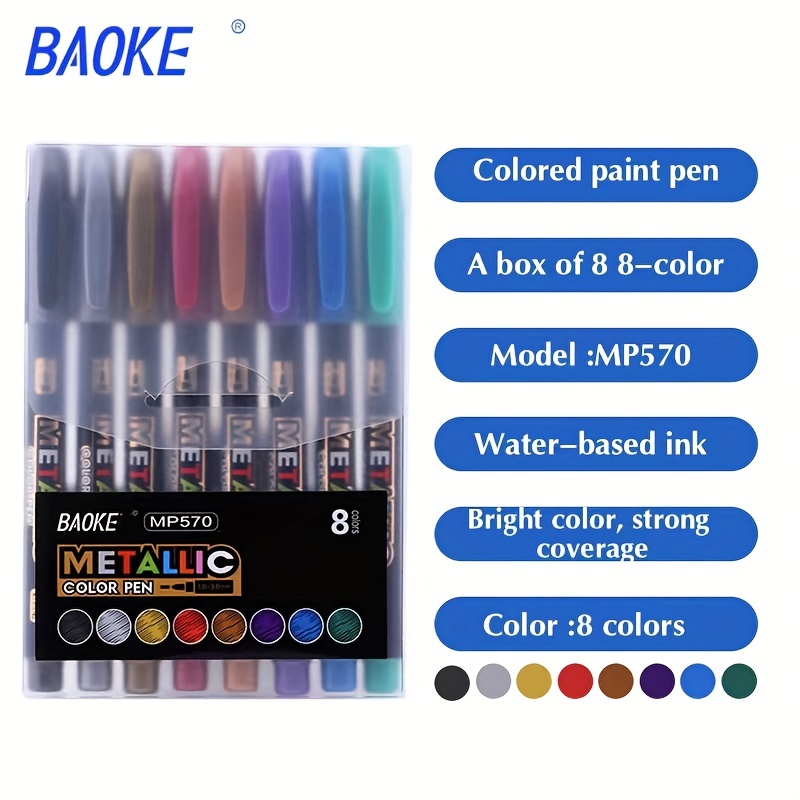 Paint Marker Pens 8 Colors Oil Based Paint Markers Permanent - Temu