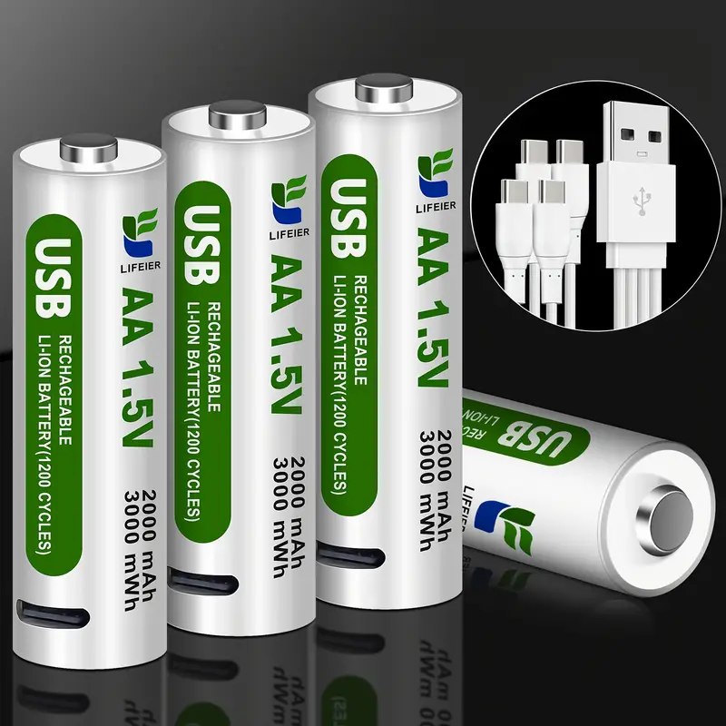 Usb Aa Lithium Ion Rechargeable Battery high Capacity 1.5v - Temu
