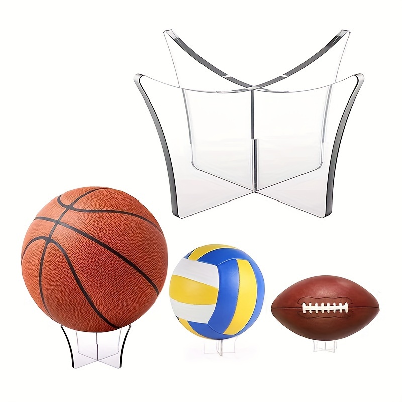 Soporte de acrílico para balones de fútbol, estante de exhibición  resistente y práctico para sujetar balones de fútbol, voleibol y baloncesto