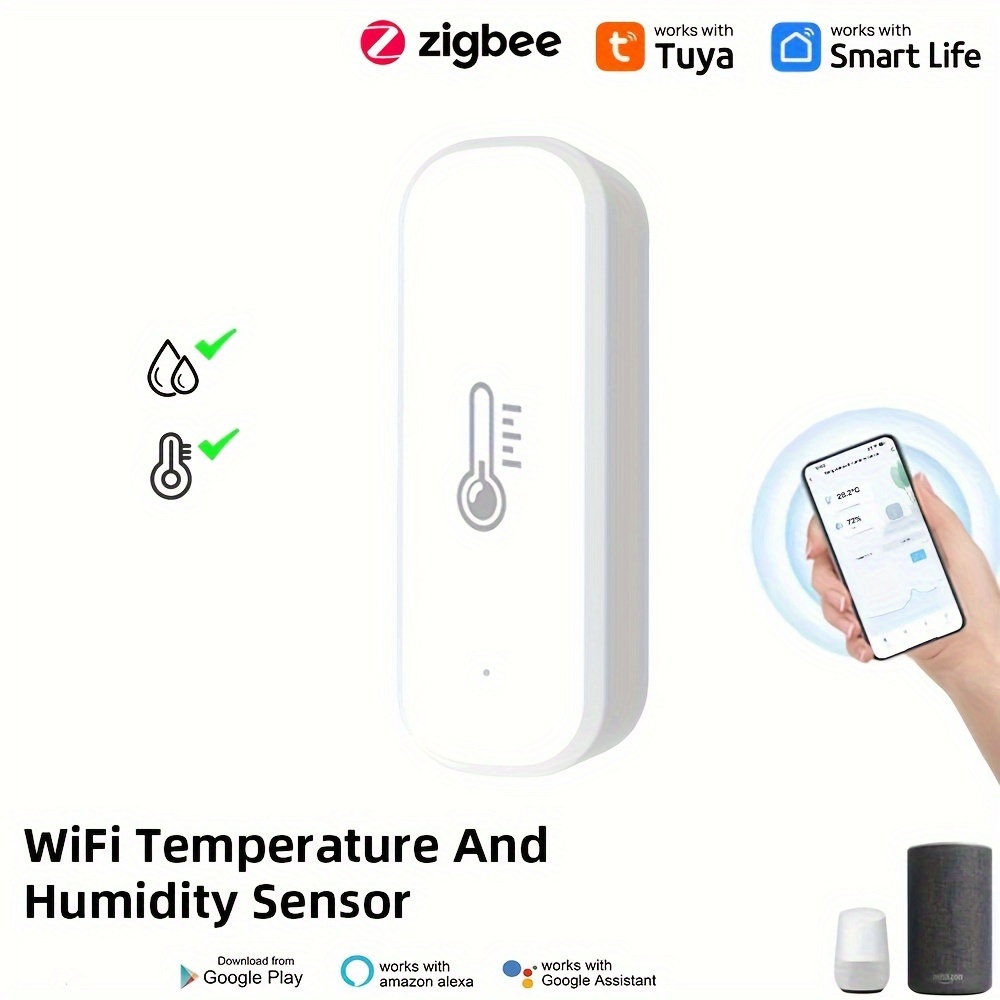 Tuya Smart Capteur De Température Et D'humidité Intérieur Mètre Wifi Smart  Life App Moniteur À Distance Pour Smart Home - Commerce Et Industrie - Temu