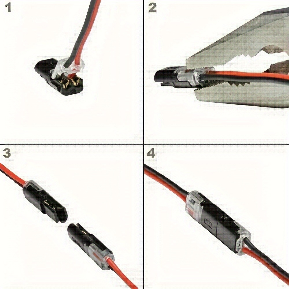 lehua Connettore Plug-In A Doppio Filo da 20 Pezzi, Connettori LED A 2 Vie  e 2 Pin Collegabili, con Fibbia di Bloccaggio Connettori A Rapido Durevoli  Facili da Usare : : Fai