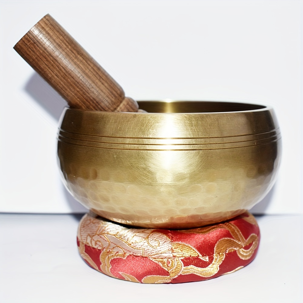 

Nepal Hand Hammered Singing Bowl With Cushion Striker Sound Bowl For Mindfulness Sound Therapy Yoga Meditation Musical Chimes
