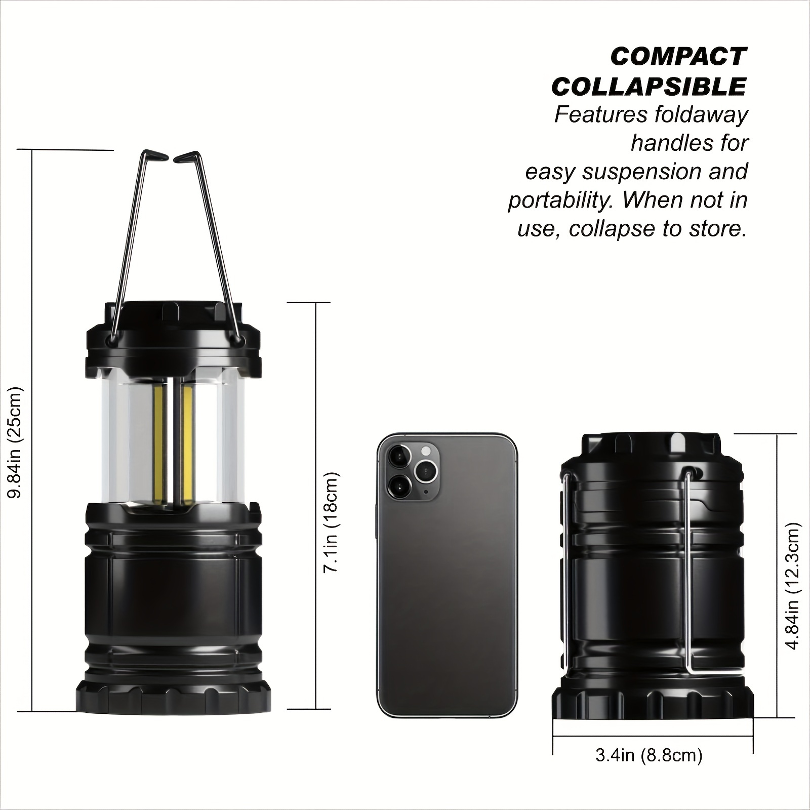 Super Bright Led Foldable Lantern - Waterproof And Portable