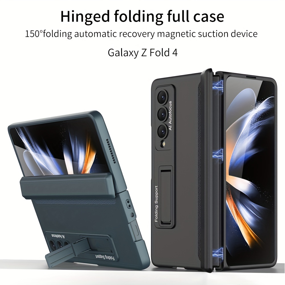 Funda para Samsung Galaxy Z Fold 5 con protección de bisagra y soporte y  protector de pantalla integrado, compatible con carga inalámbrica,  resistente