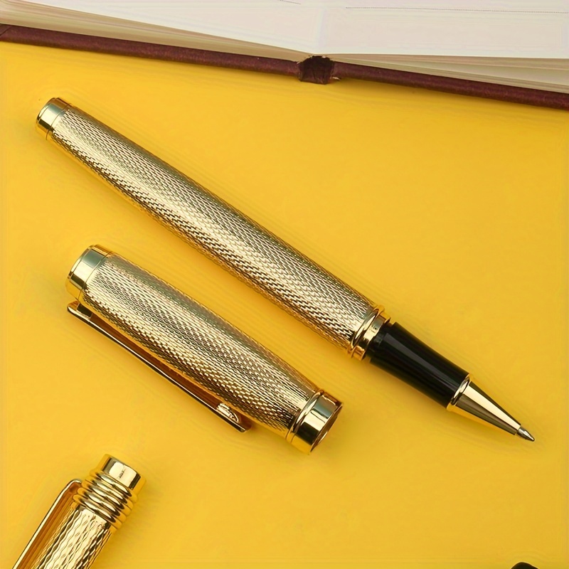 

High-grade Golden Plated Brushed Signature Jewel Pen Gift Pen For Businessman