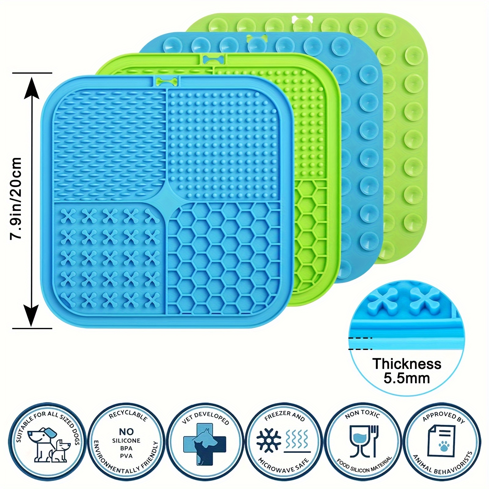 Lick Mats for Dogs, Dog Cage Training Licking Mat for Dogs, Multipurpose  Lick Pads for Boredom and Reduce Dog Anxiety, Slow Feeding Pads for Dogs  and