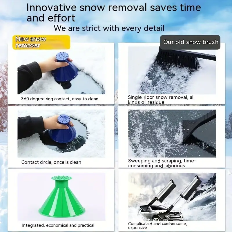 Ice Scraper For Car Snow Cleaner Remover Shovel Tool Windshield Frost Clean  Kit