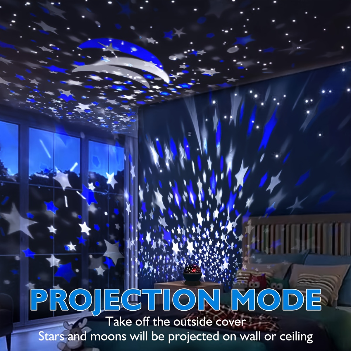 1 Pieza Luz Nocturna Con Proyector De Estrellas Lámpara Para - Temu