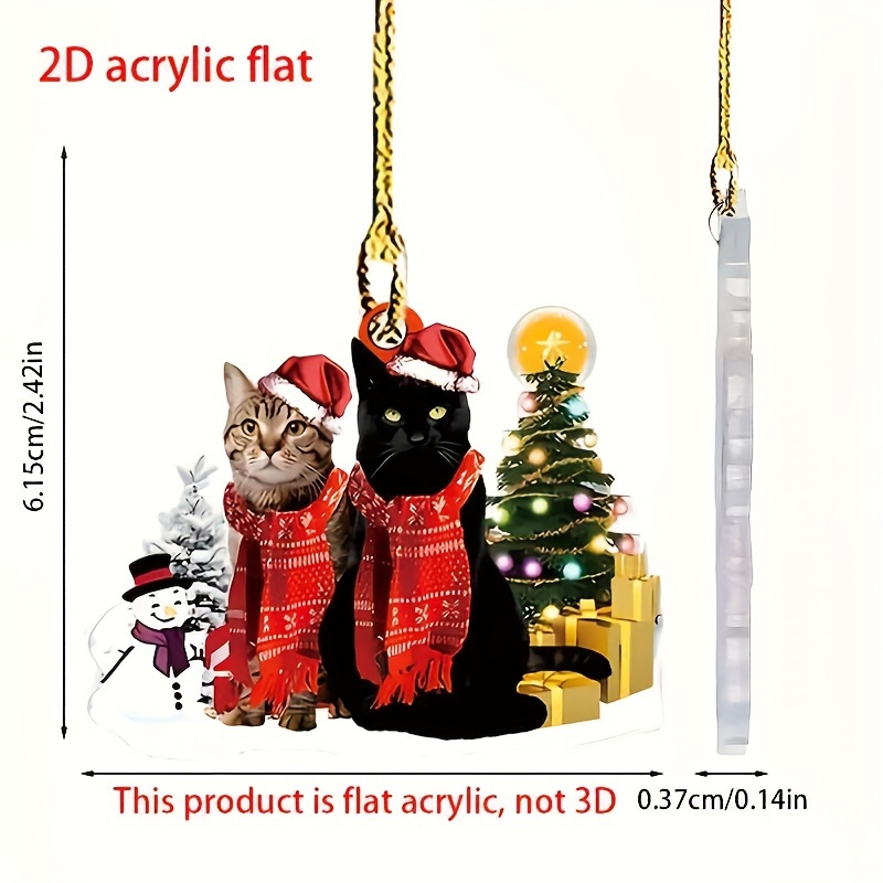  Tierschmuck für den Weihnachtsbaum,Dekorativer 2D-Acryl