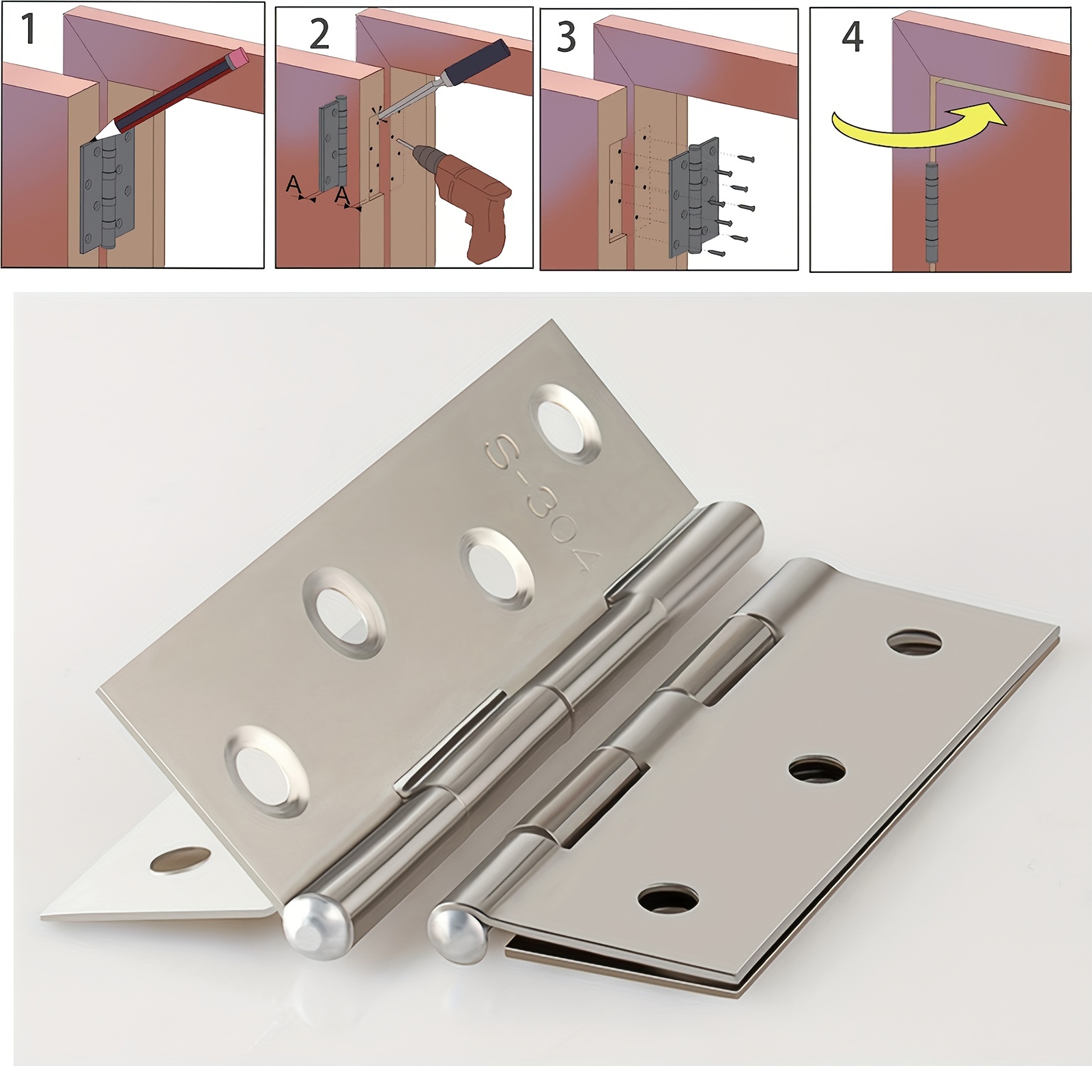 2x Multi specification Stainless Steel Hinges Furniture - Temu Bahrain