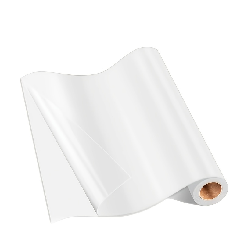 YRYM HT - Rollo de vinilo adhesivo color blanco - Rollos de vinilo adhesivo  permanente - Hojas de vinilo blanco de 12x 50 pies para cortadores Cricut