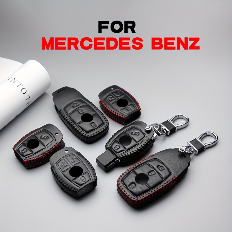 Leder Auto Schlüssel Fall Abdeckung für Benz E C S GLC Klasse E200