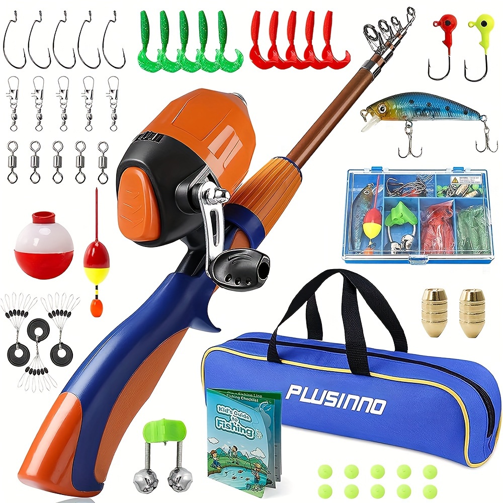 Kids Portable Telescopic Fishing Rod and Reel Combo Kit