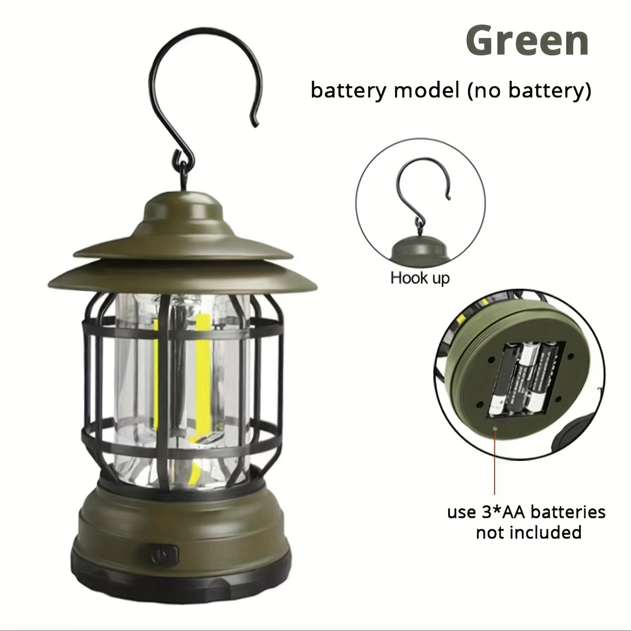 Retro Camping Atmosphere Lantern, Battery/charging/solar Light - Temu