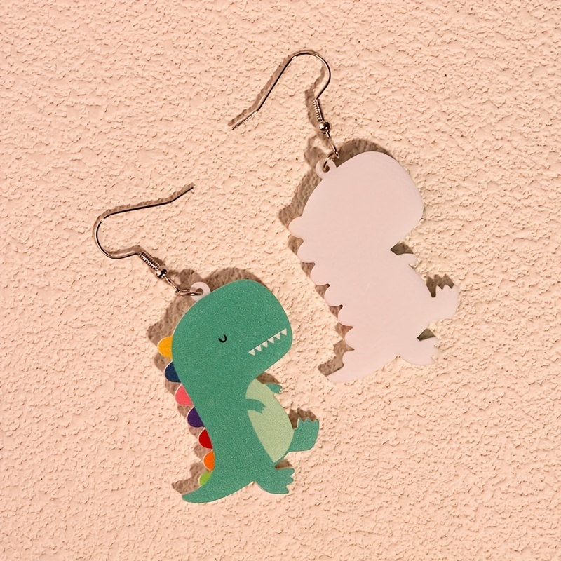 Lovey Cartoon Dinosaur Dangle Earrings