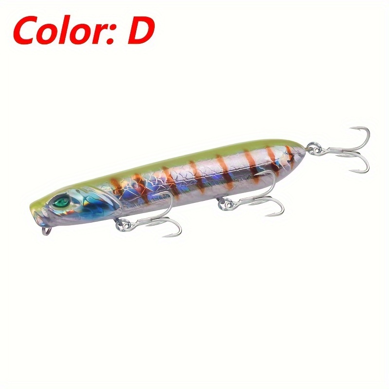 6.5' Wood Boog Top Water Lure Bass Musky Striper Fishing Bomber Wooden  Topwater Popper Plopper Kit for Freshwater or Saltwater
