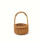 handwoven rattan flower basket willow wicker basket handle