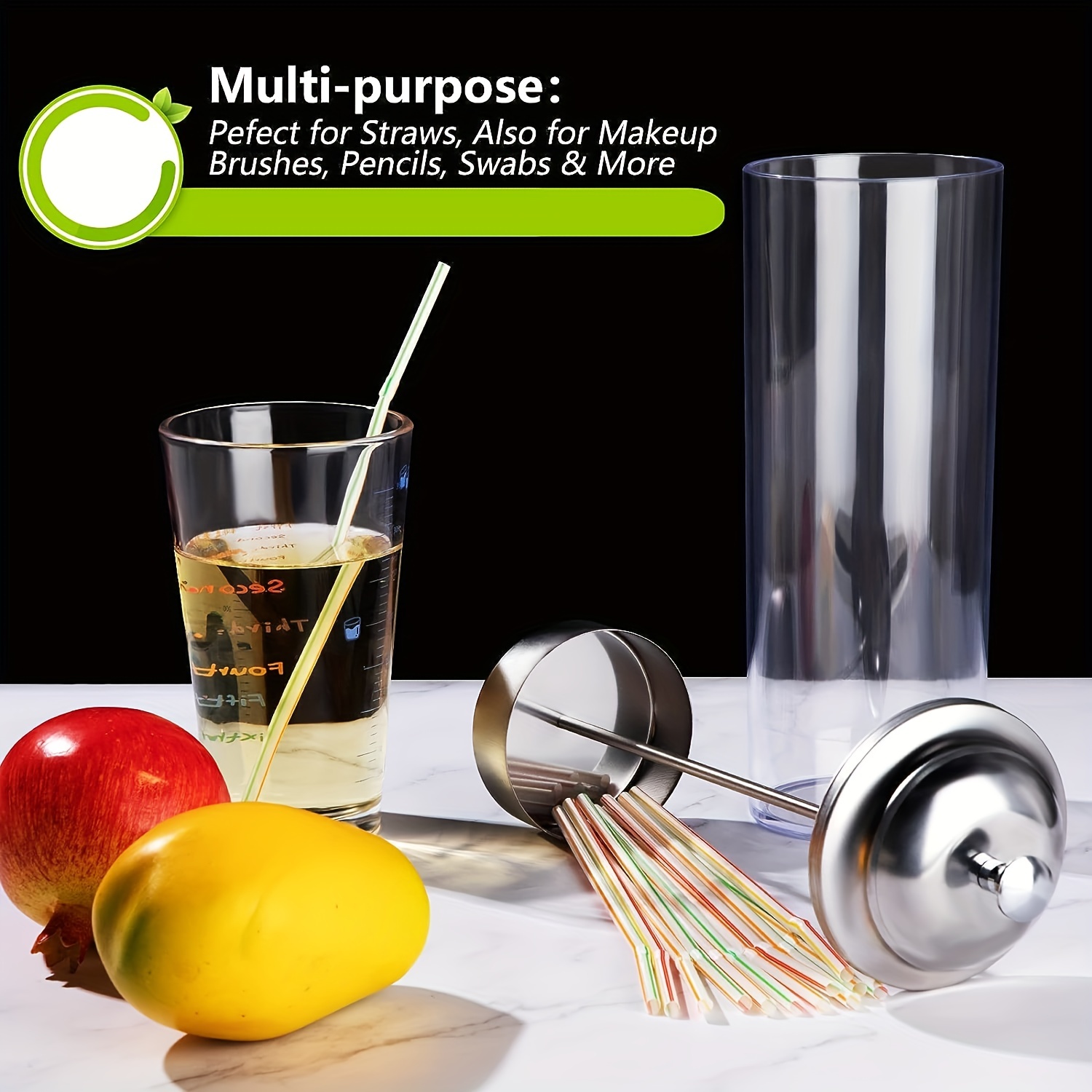 Straw Box Multipurpose Plastic Straw Dispenser Transparent - Temu