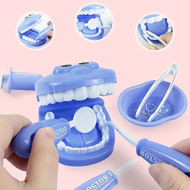9pcs childrens oral dentistry doctor nurse toys simulation dentist set toys details 2