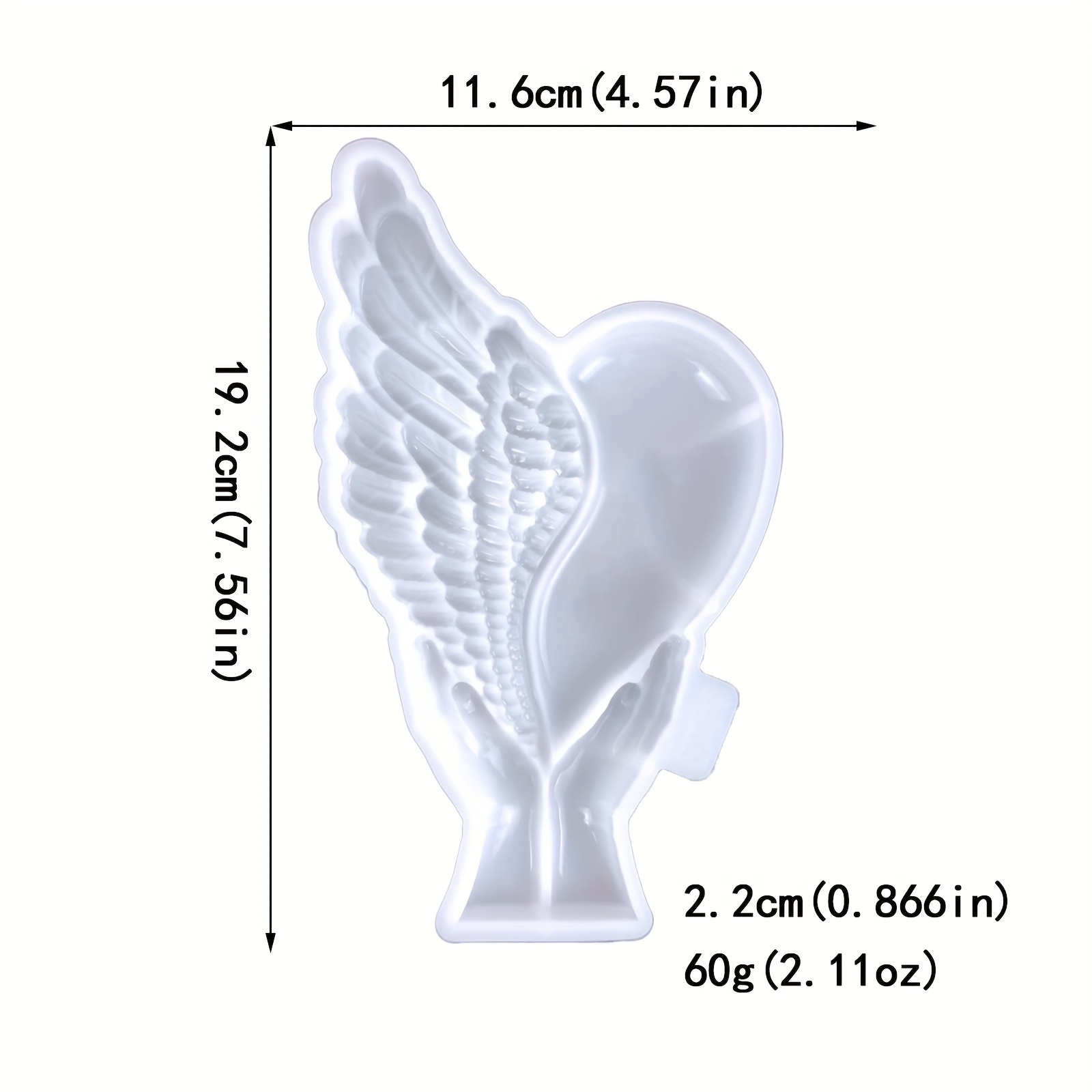 Wing Heart Resin Pendant Silicone Molds For Wall Hanging - Temu
