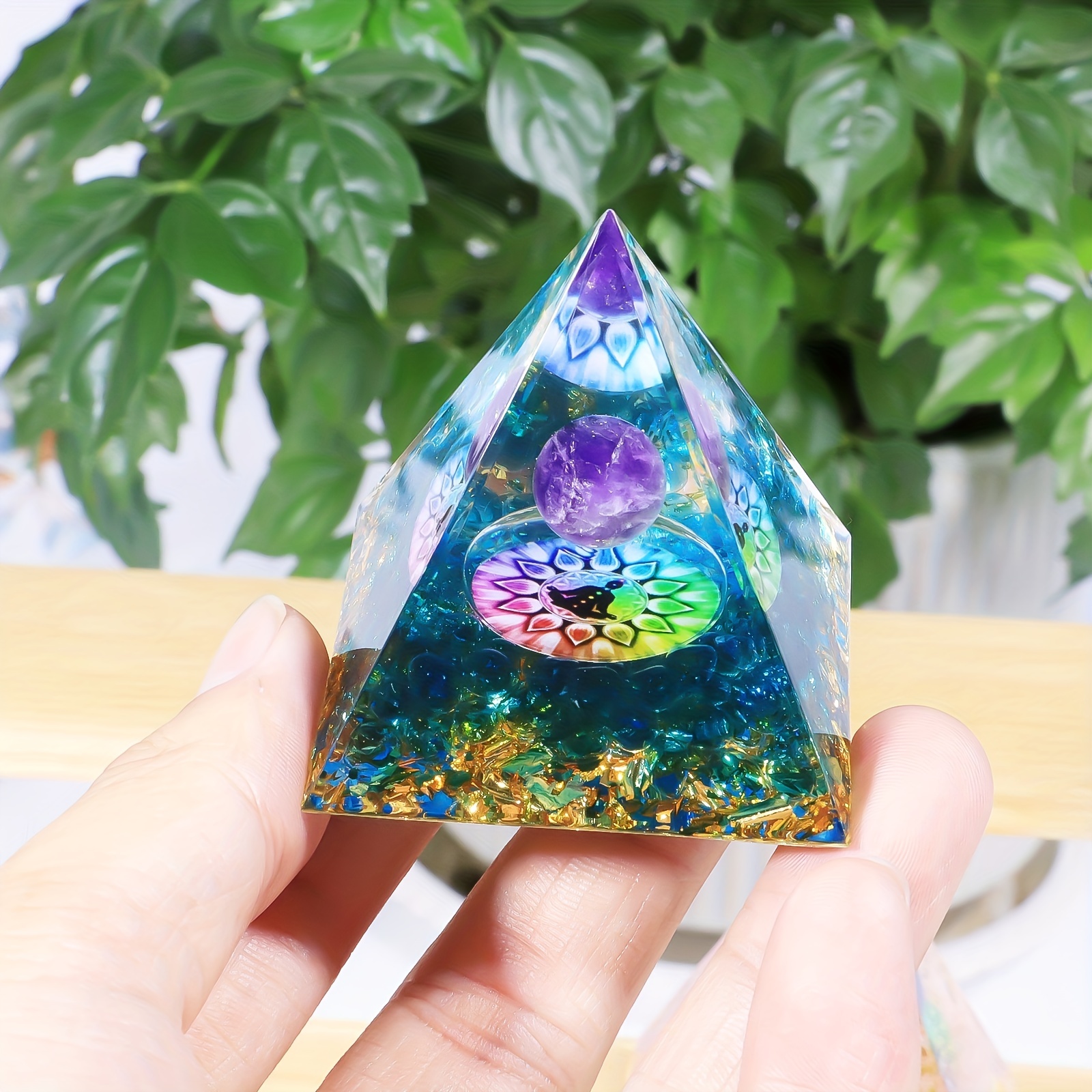 Natural Crystal Pyramid Quartz Healing Stone