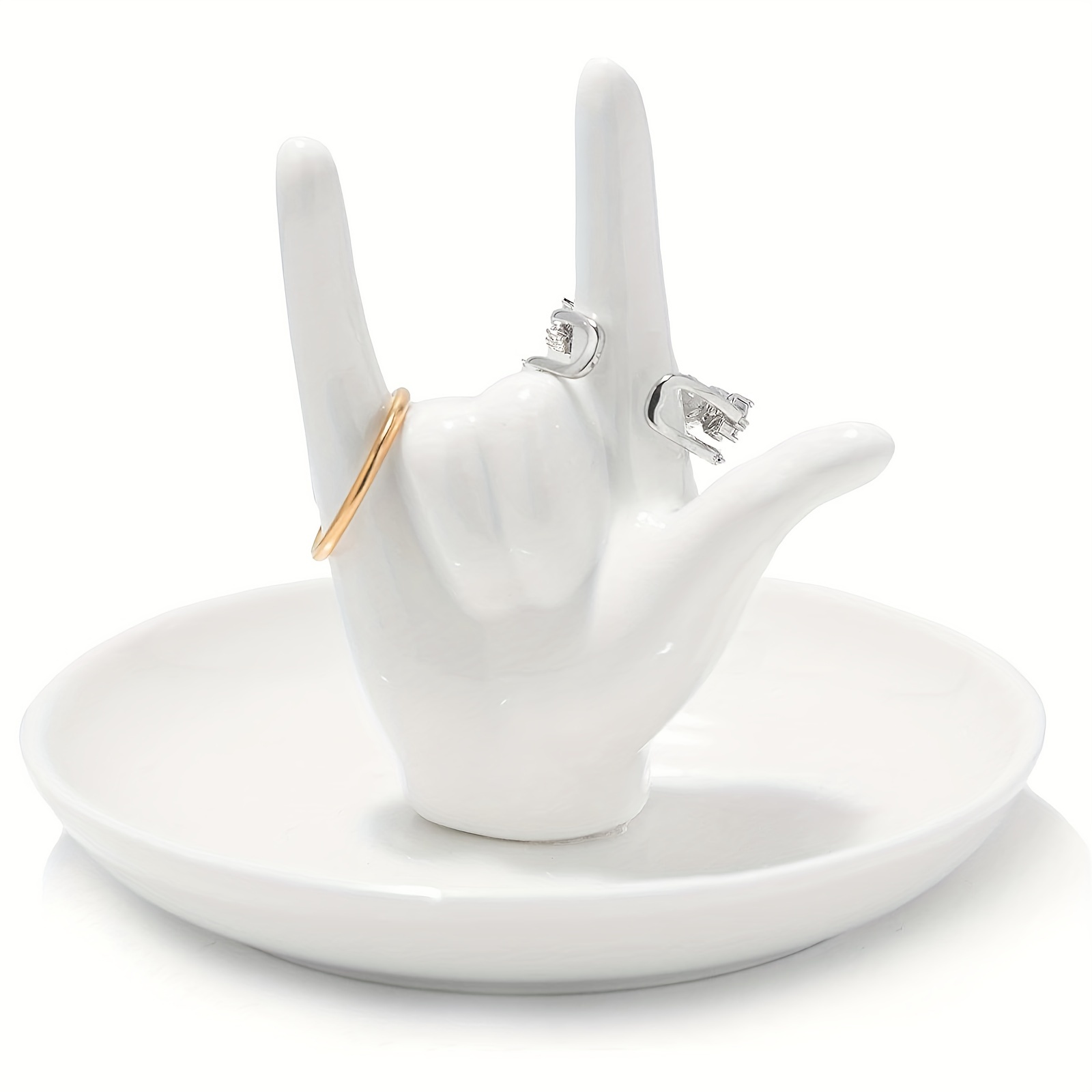 Hand Ring Holder Ring Tray Ceramic Jewelry Holder Tray - Temu