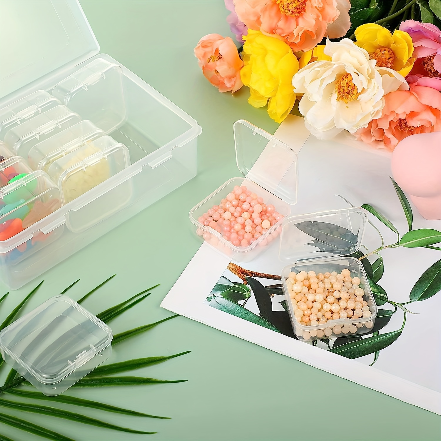 Small Plastic Storage Box 6 X 4 Container, Fits 2 Flip Top Boxes Small Bead  Storage, Seed Bead Organizer, Clear Plastic Container -  Finland