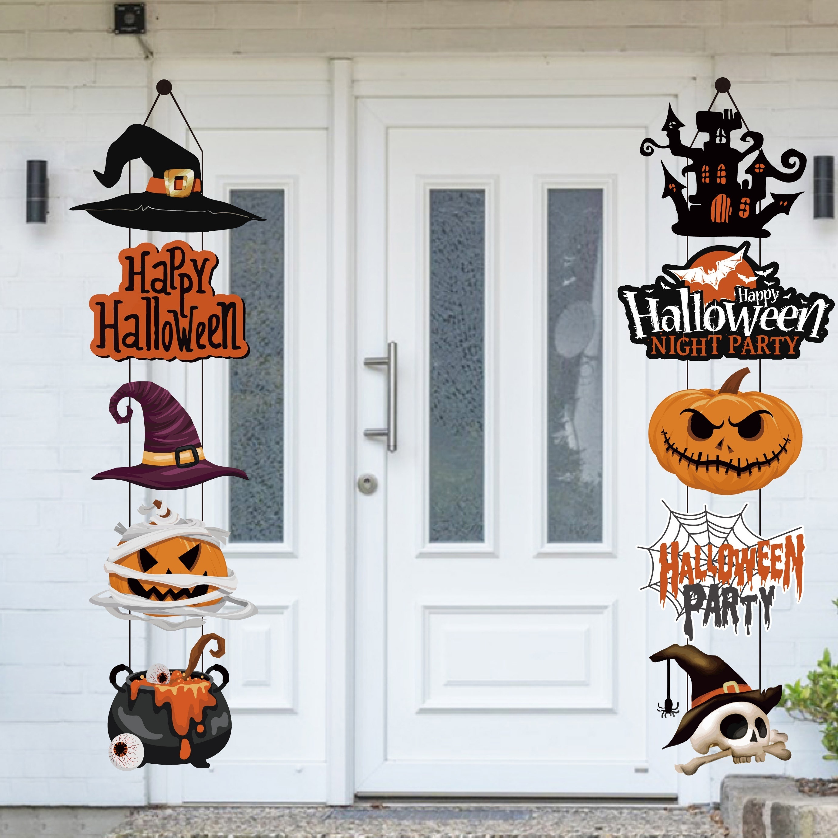 

1pair Spooktacular Halloween Door Curtain - Perfect For Your Halloween Venue Arrangement & Party Decorations! Christmas, Halloween, Thanksgiving Day Gift