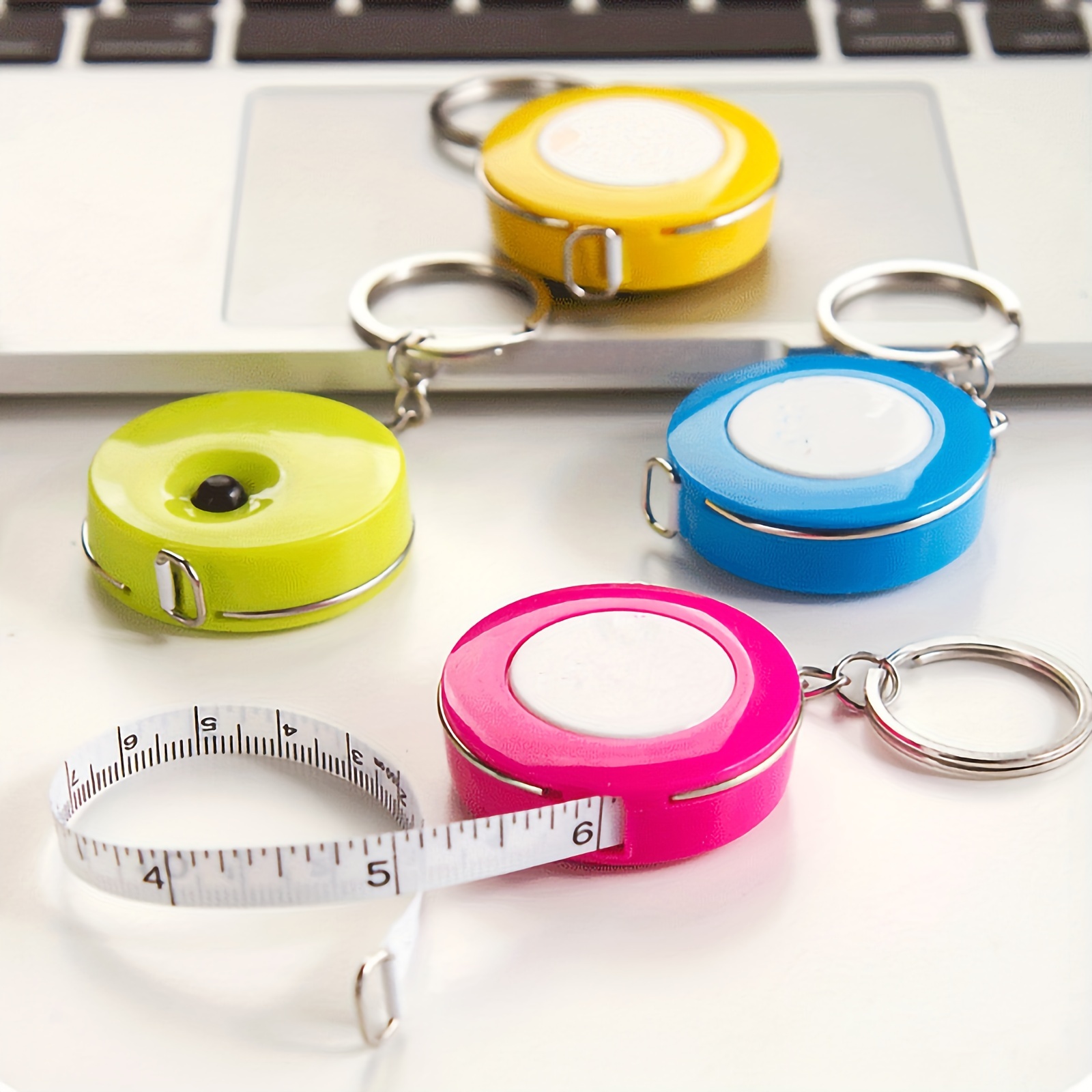 Candy Color Mini Keychain Retractable Tape Ruler 150cm/60 Inch Clothing  Size Tape Measure Small Tape