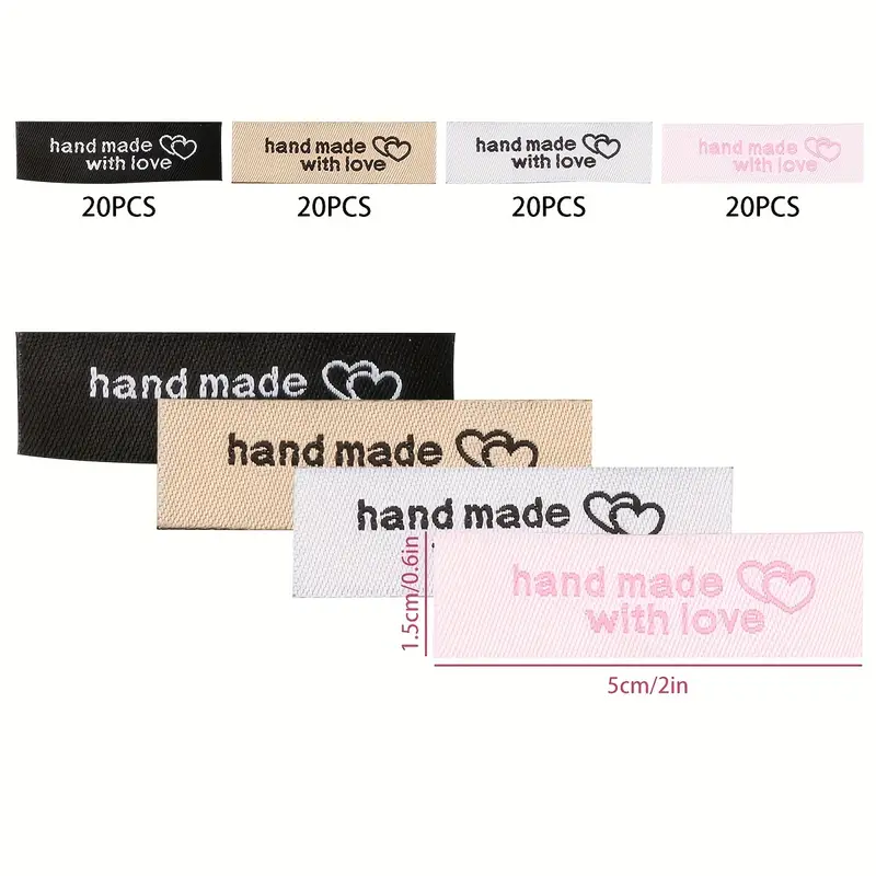 Personalized Sewing Labels Handmade With Love Sew On - Temu
