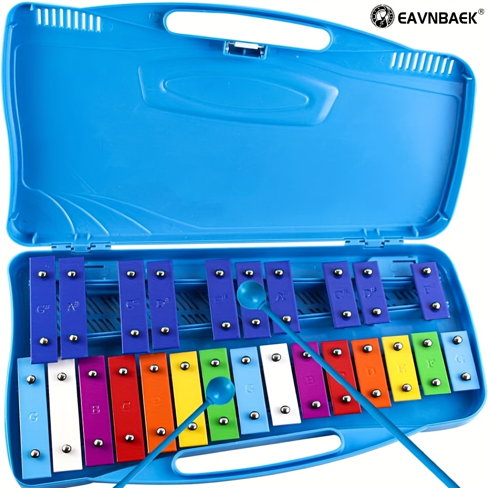 25 Note xylophone avec étui pour débutants Instruments de percussion  préscolaires pour adultes, rouge