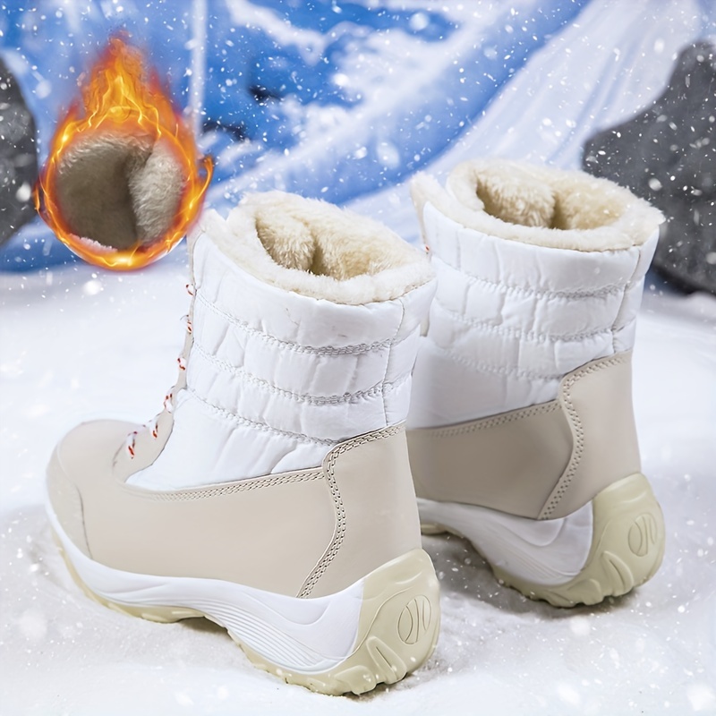 Botas Nieve Térmicas Invierno Mujer Zapatos Nieve Cálidos - Temu