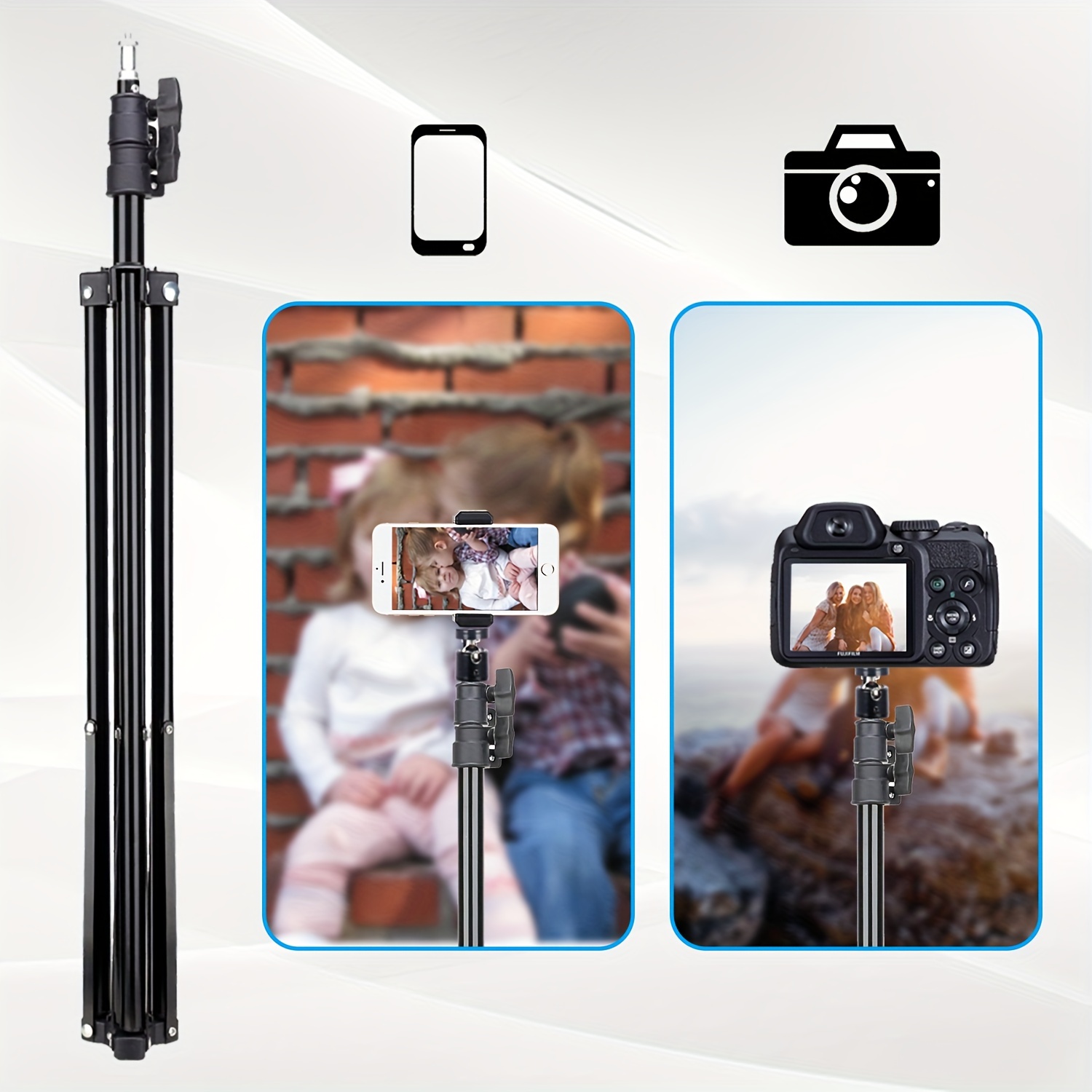 Trípode para teléfono, trípode para selfie stick de 70 pulgadas, trípode  para teléfono celular con soporte remoto para teléfono, bolsa de  transporte