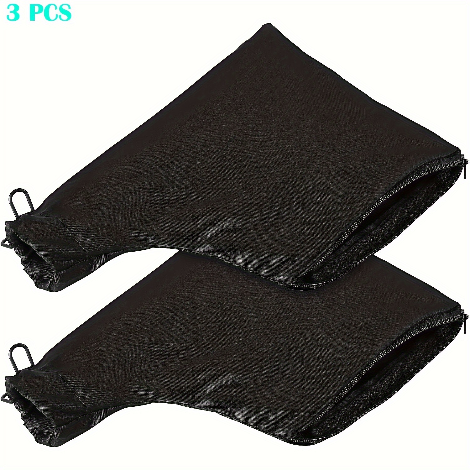 

3pcs Miter Bags With Zipper & Adjustable Hood - Polyester, Fits Most Industrial Machines