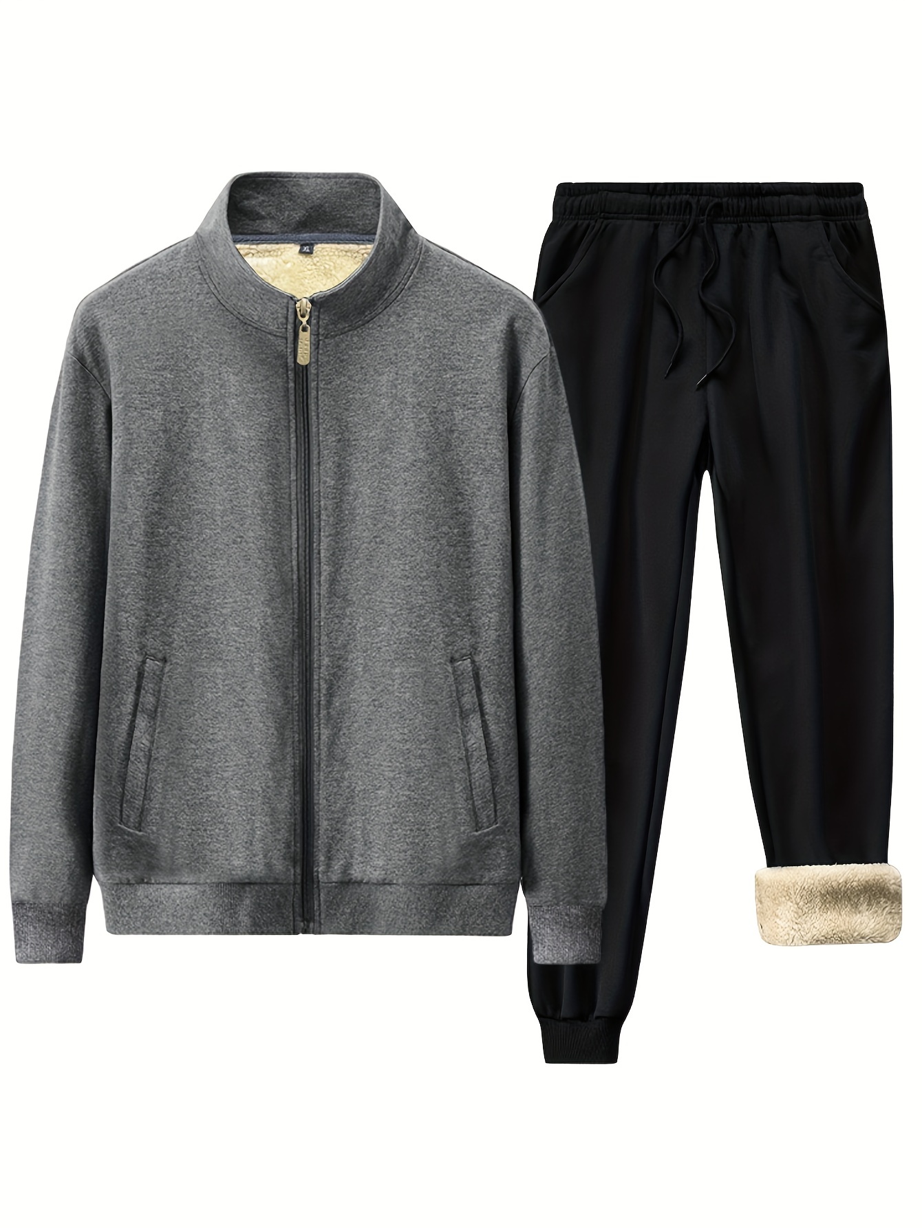 Fleece lined hot sale tracksuit