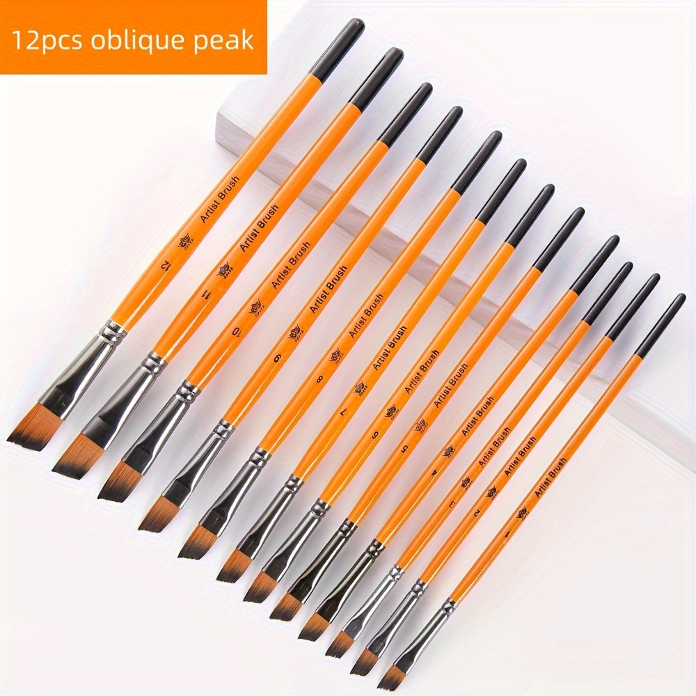 Nicpro Juego De 15 Pinceles De Acuarela, Ardilla Sintética Profesional, Pinceles De Acuarela Con Redonda, Lengua De Gato, Forro, Plano, Lavado Para Artistas, Adultos, Tintas, Gouache