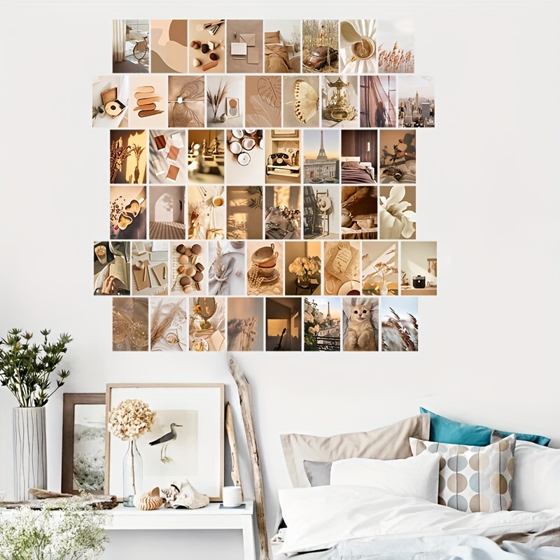 Wall Collage Kit Aesthetic Pictures, 70 Pcs Boho Decor Room Decor Wall  Decorations for Living Room Bedroom for Teen Girls, Wall Art Plants Photo